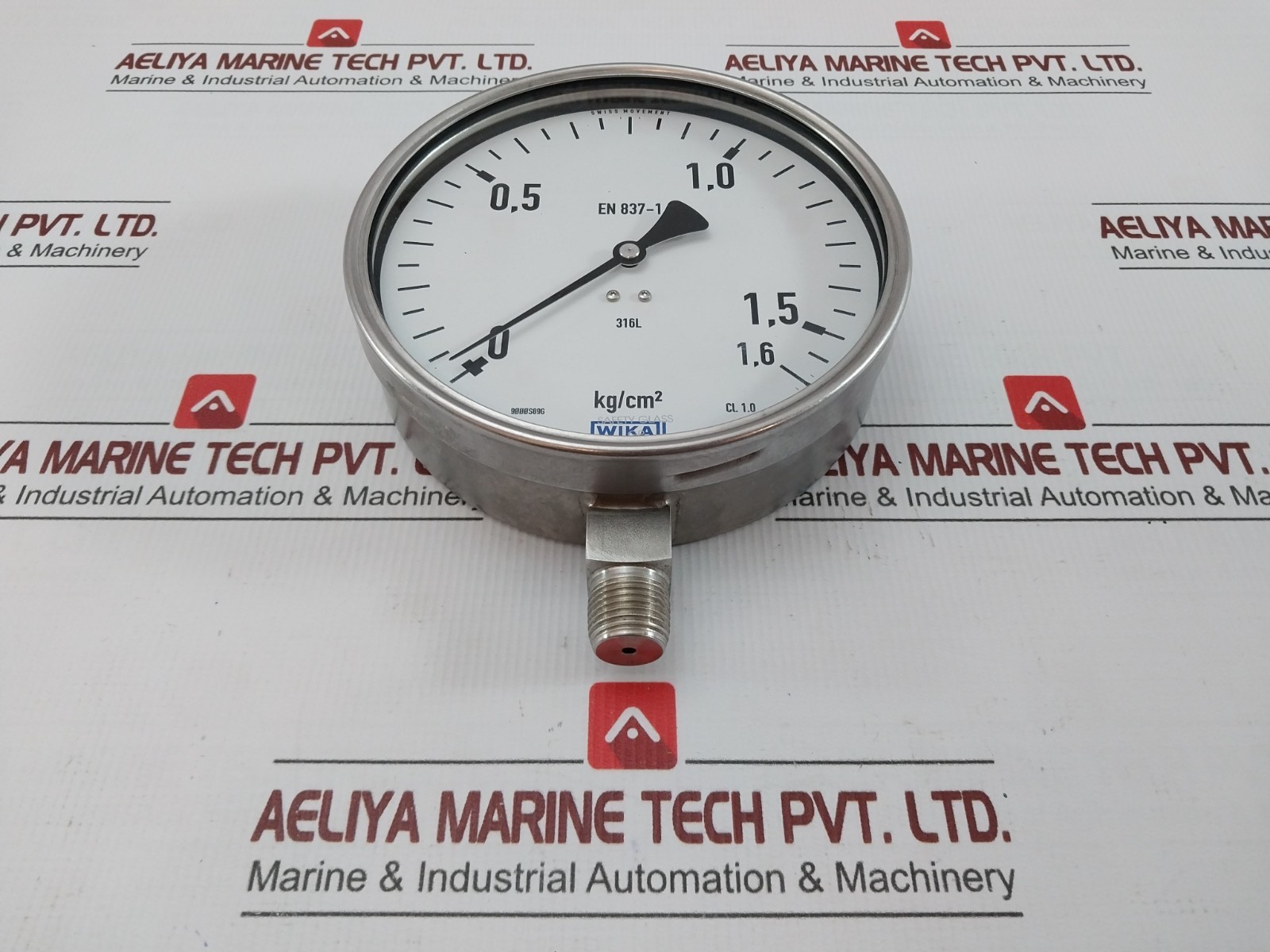 WIKA 232.50.160 Pressure Gauge 0-1.6 KG/CM2