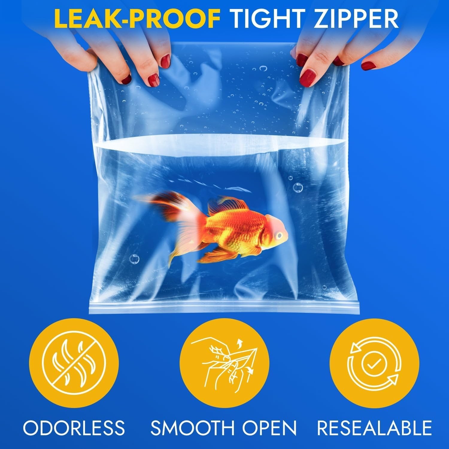 20″ x 20″ Extra Large Zip Seal Lock Bags, 6 Mil (Pack of 25) – Heavy-Duty
