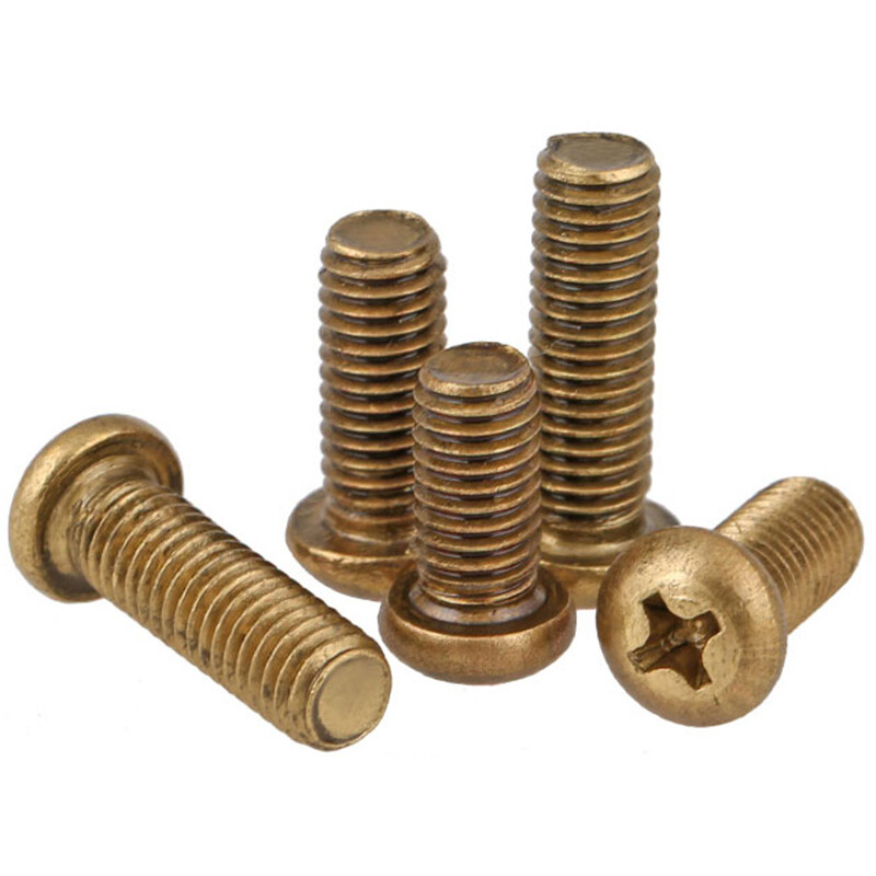 M4 x 0.7 4mm Solid Brass Phillips Pan Head Machine Screws DIN 7985A GB818