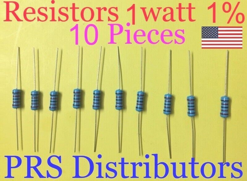 Resistor Metal Film 0.5Ω to 1MΩ 1W 1% 10 Pieces on your Choice USA SELLER