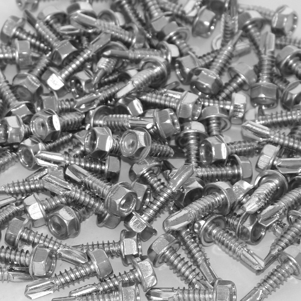 Skywalker #14 Self-Tapping Screw 1/4″ x 1″ with 3/8″ Hex Head (100 Pack)