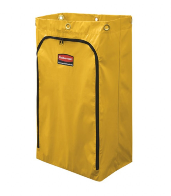 Rubbermaid Commercial 1966719 24 gal Zippered Vinyl Cleaning Cart Bag New