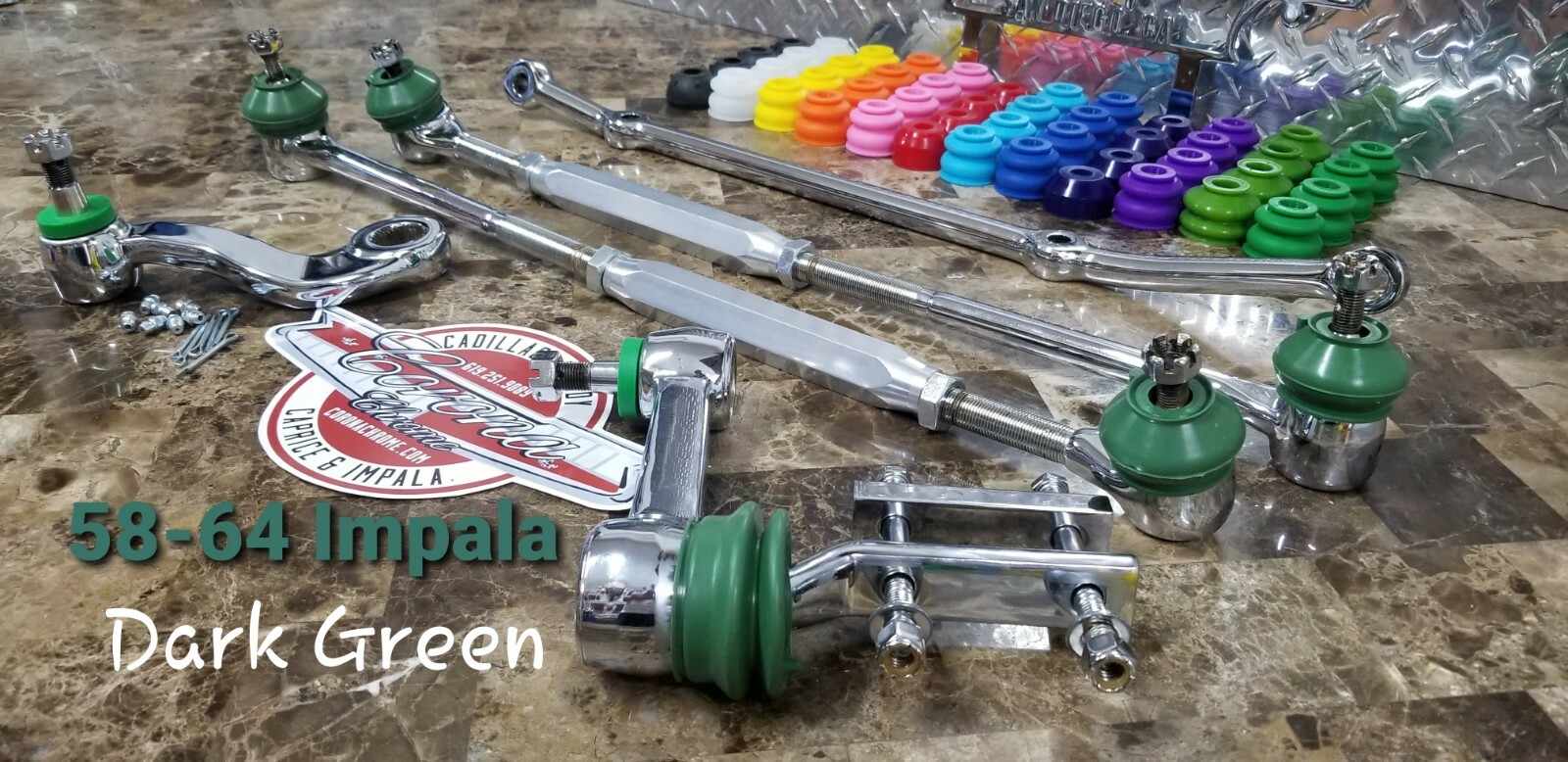 Chrome Steering Linkage Kit 58-64 Impala