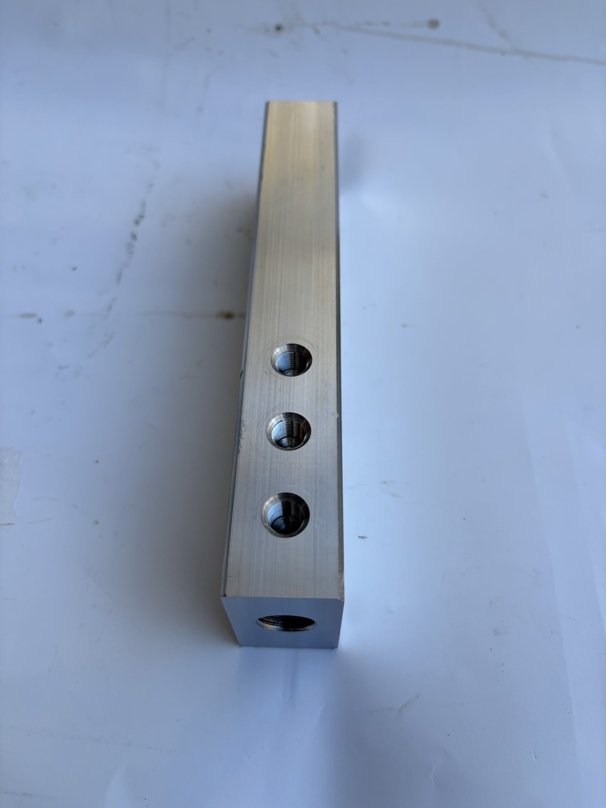 Stainless Steel Manifold 8.5”x 2”x 1.125” Eight Output Ports See Details..