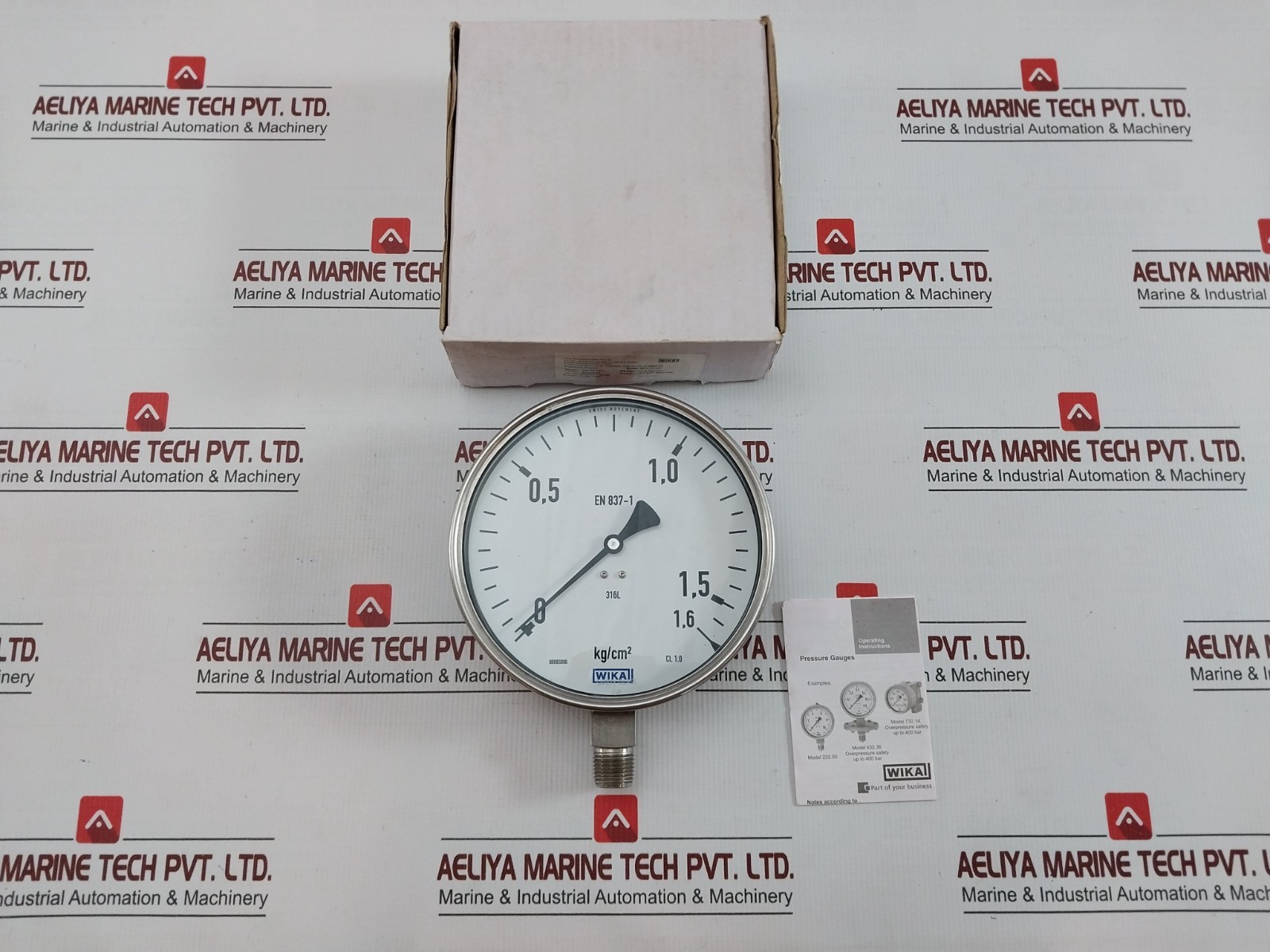 WIKA 232.50.160 Pressure Gauge 0-1.6 KG/CM2