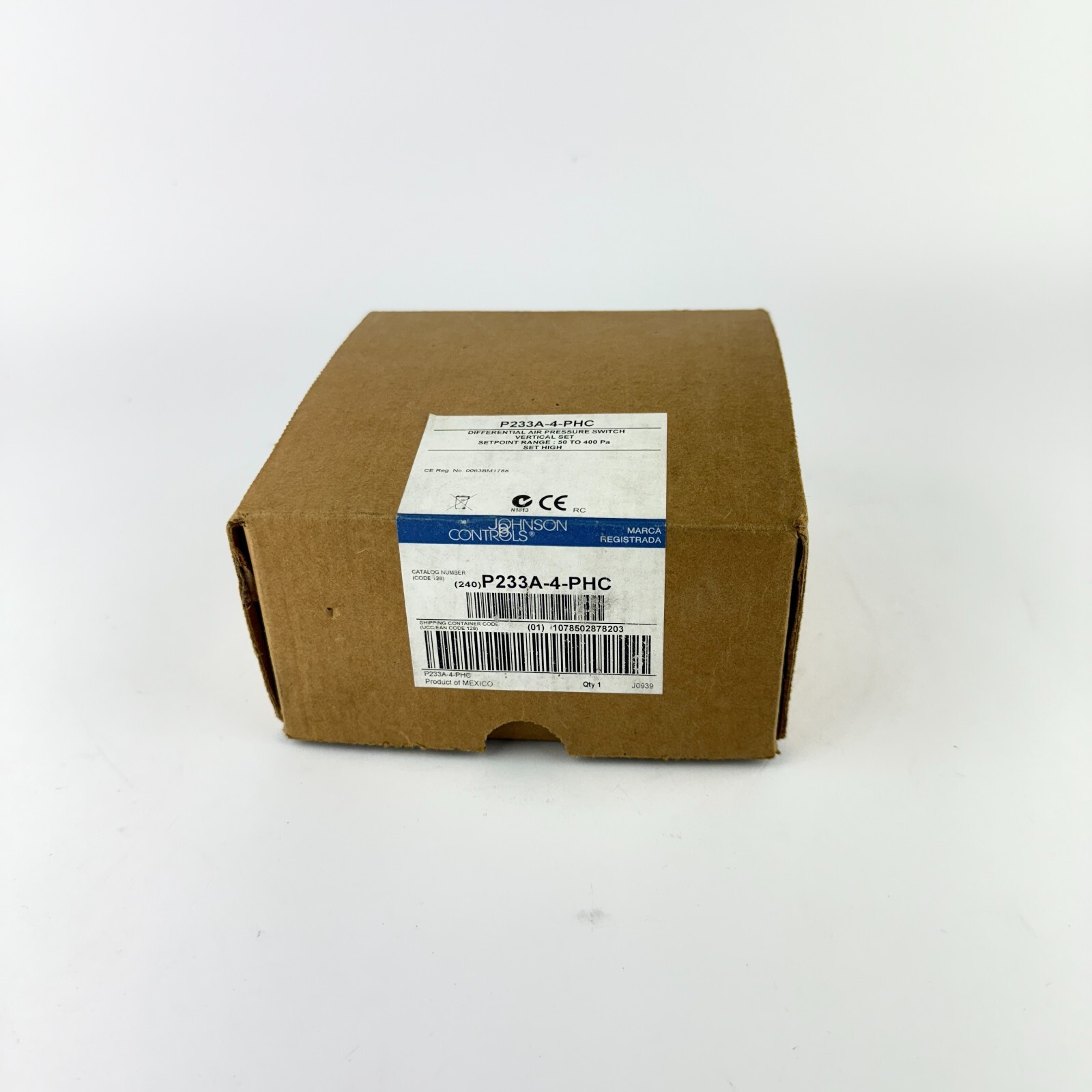 JOHNSON CONTROLS P233A-4-PHC AIR PRESSURE SWITCH NEW