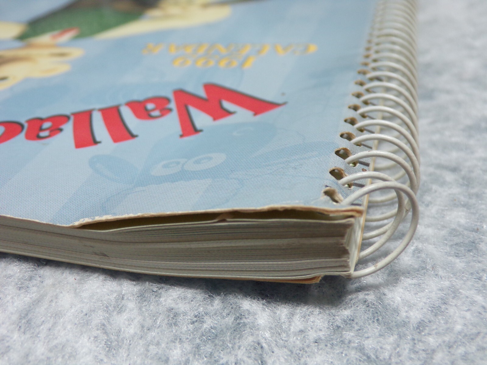1999 WALLACE AND GROMIT CALENDAR APPOINTMENT BOOK WITH SPIRAL BINDING