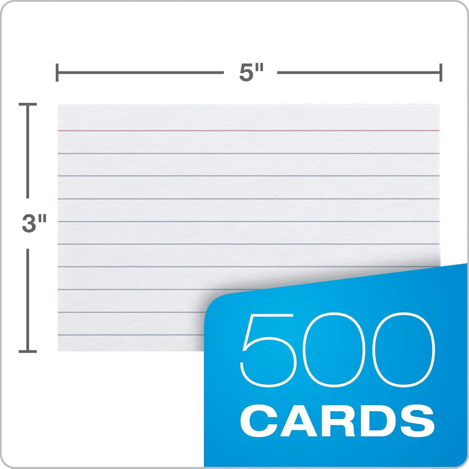 Oxford Index Cards, 3 X 5 Inches, White, Lined on Front, Blank on Back, Flashcar