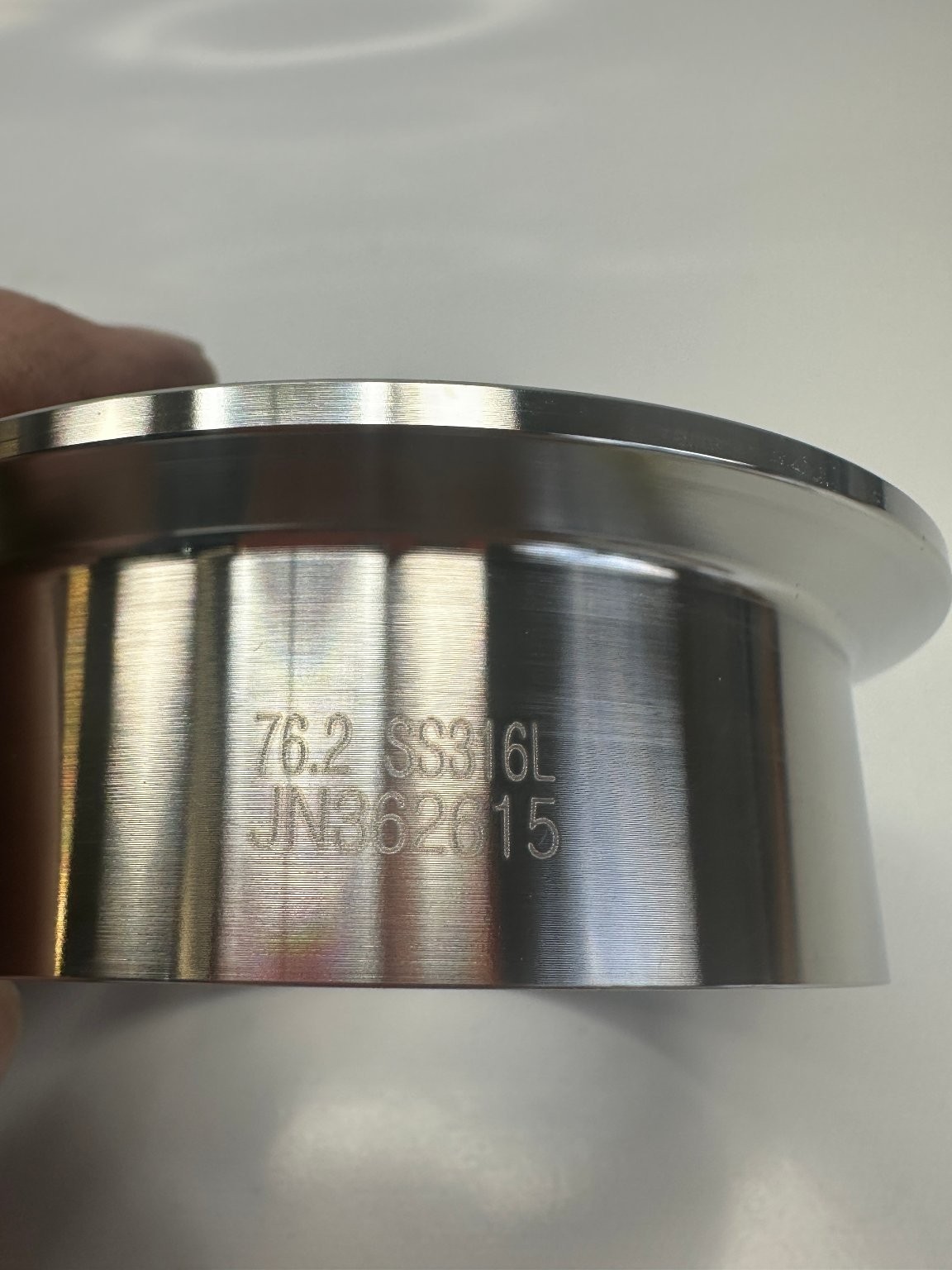 3″ (76.2mm)Sanitary Clamp Ferrule SS316L 1-1/8″ long JN362615 Sanitary Fitting