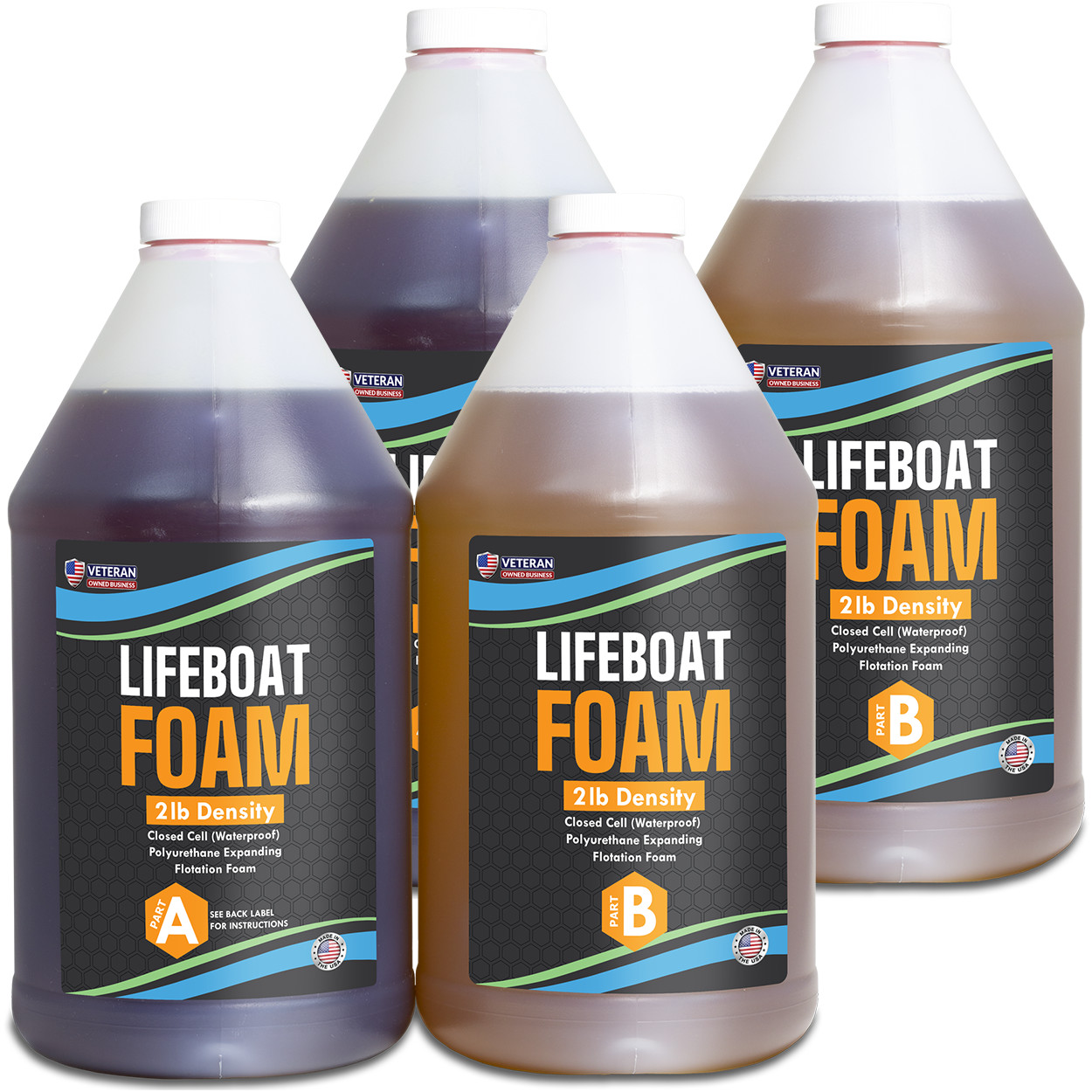 4 Gal 2-Part Pour Foam 2Lb Density kit Closed Cell Liquid Expanding Polyurethane
