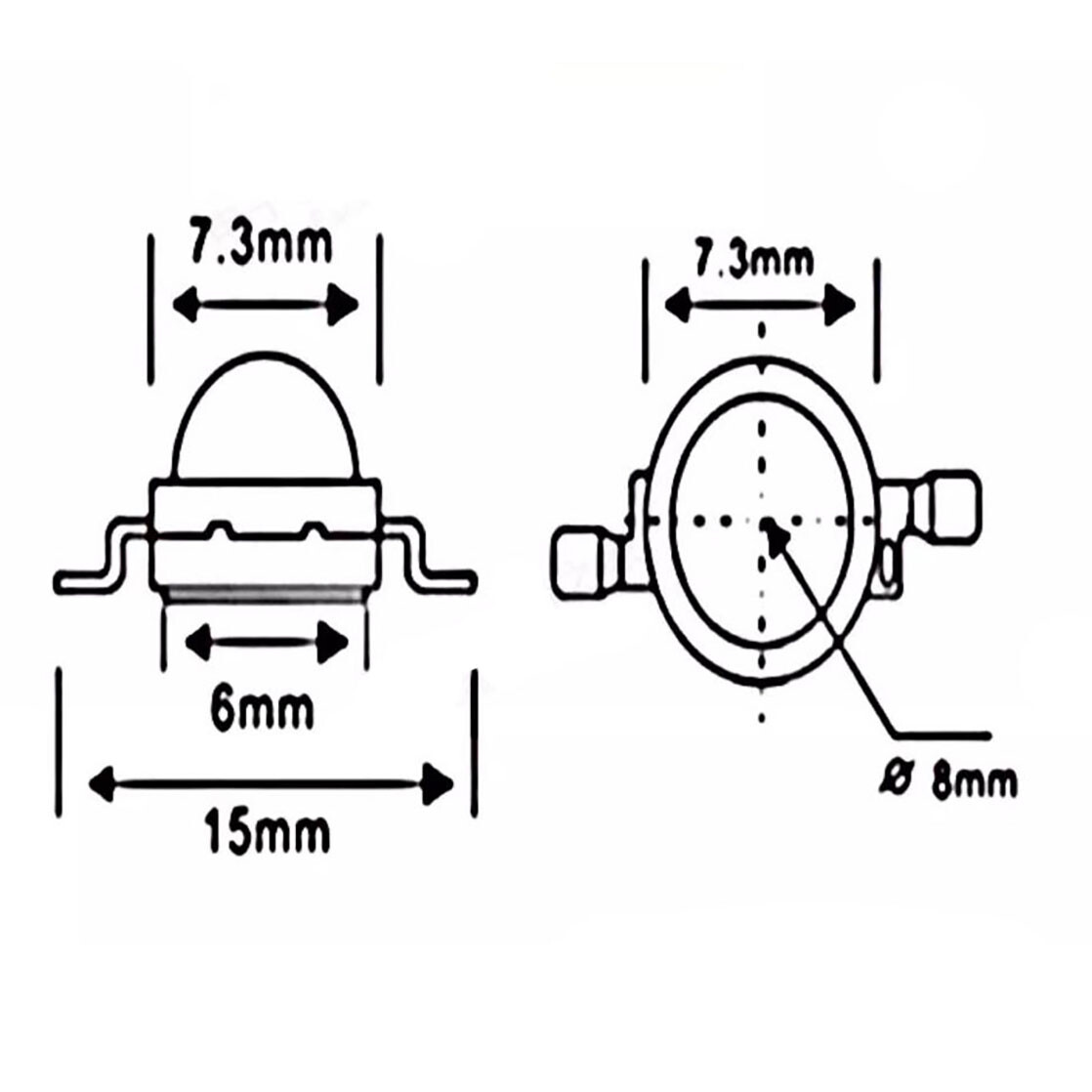 1W/3W/5W Hi-Power LED UV 395nm-405nm 280mA~1300mA STAR Ultraviolet Starboard
