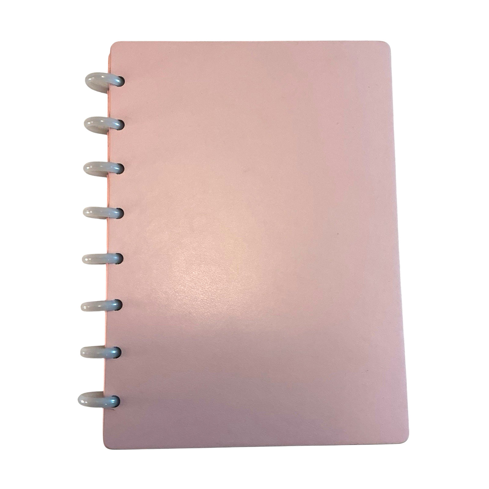 TUL Discbound Notebook Junior Leather Pink Cover, Refillable, Journal, Planner