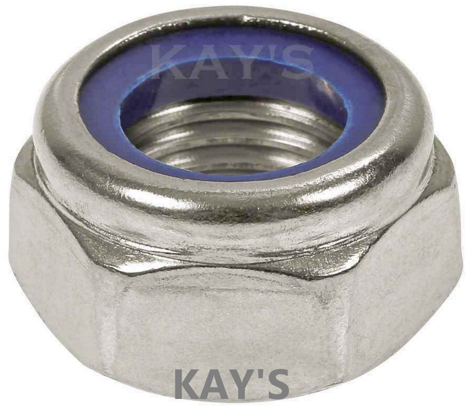 STAINLESS STEEL NUTS FULL FLANGED NYLOC A2-70 M2 M2.5 M3 M4 M5 M6 M8 M10 M12 M16