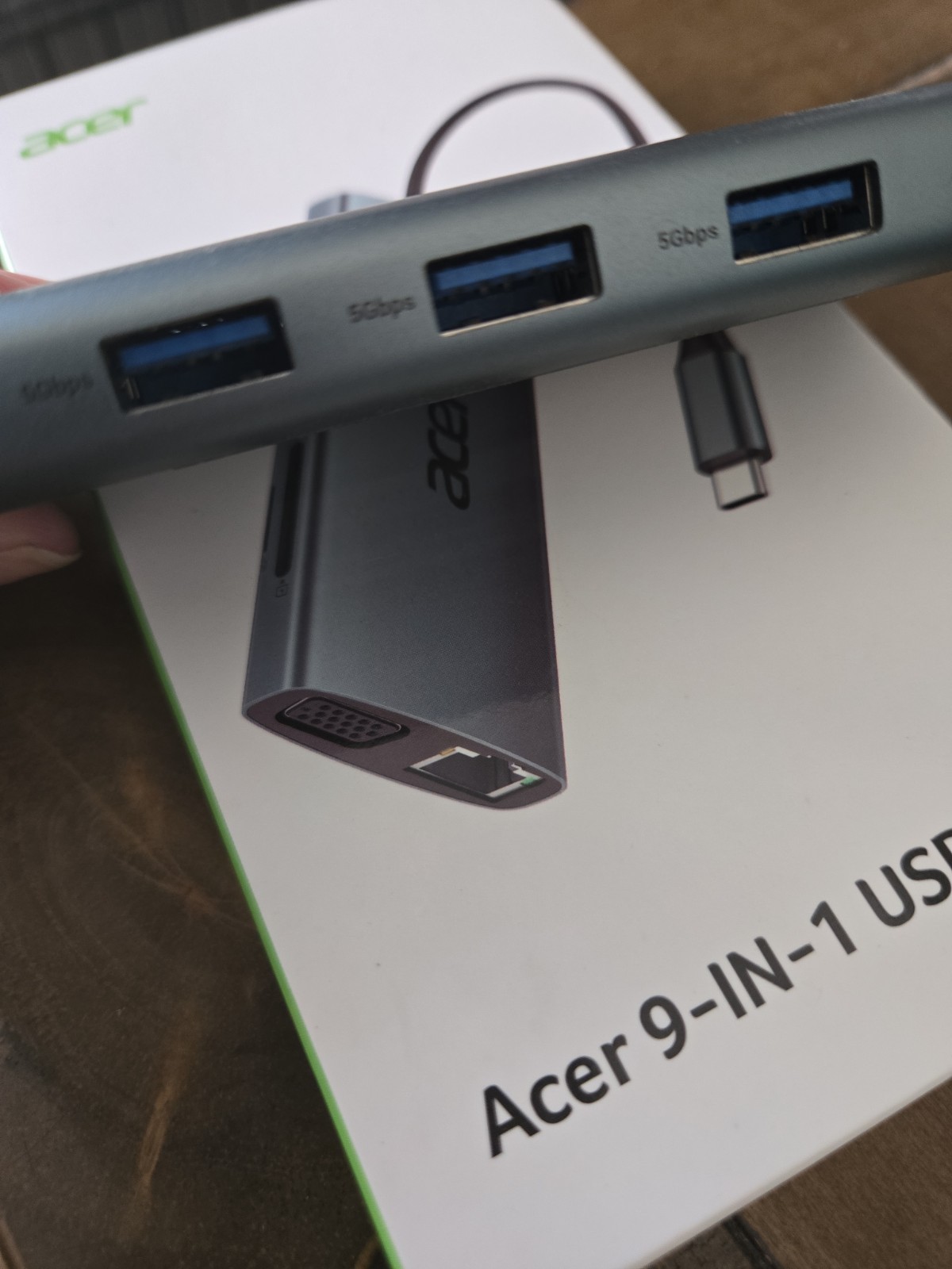 Acer 9-In-1 USB C Hub 4K HDMI, Ethernet Adapter, 5Gbps USBA 3.0, SD Card …