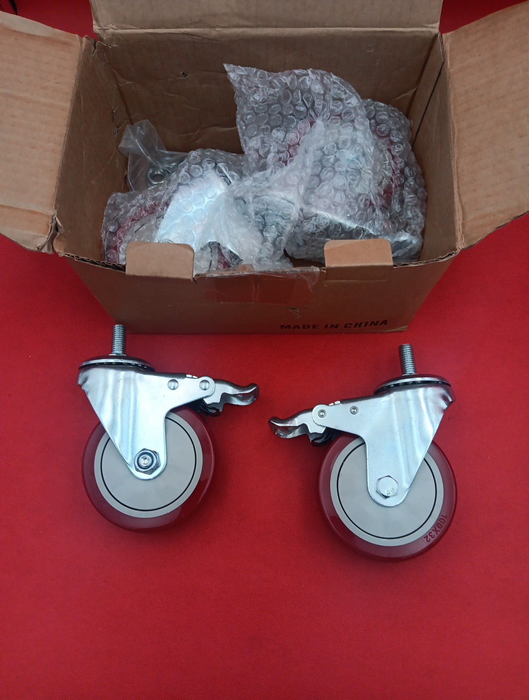 Swivel Caster Wheels With Brakes Set Of 4 – Heavy Duty 4 Inch