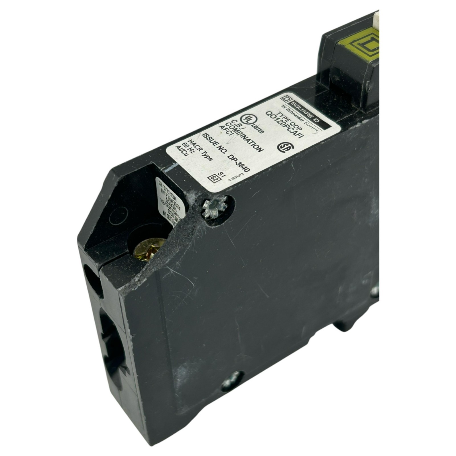 CHIPPED Square D QO120PCAFI 20 Amp 1-Pole Circuit Breaker AFCI PLUG-ON Arc Fault