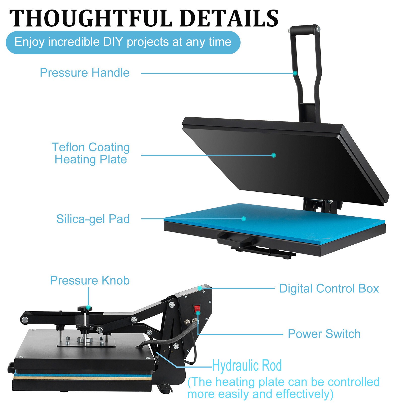16″ x 24″ Clamshell Heat Press Machine for T-Shirt Sublimation Digital Transfer