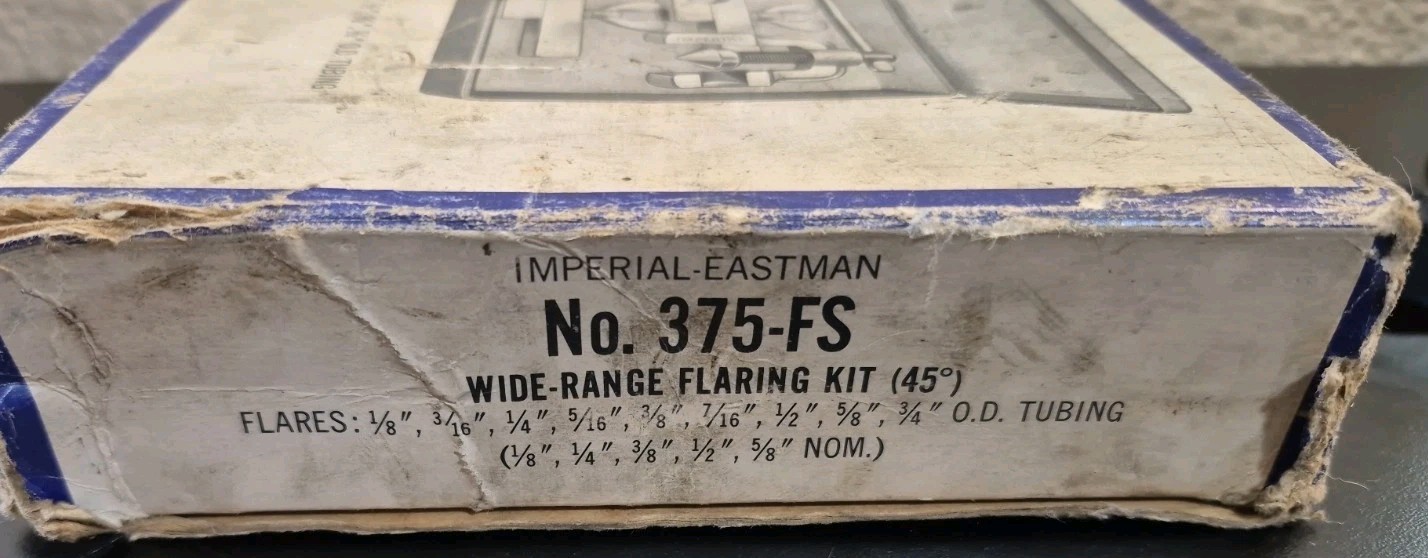 Imperial No. 375-FS Wide-Range Flaring Tool Kit. 47893-2 47893-3 & 45° Flare