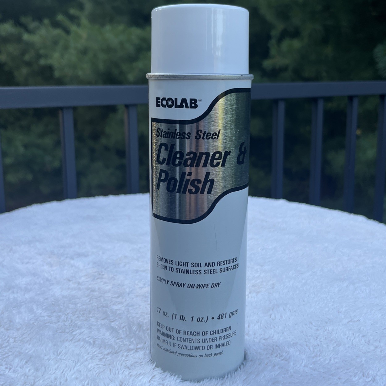 Ecolab Stainless Steel Cleaner & Polish 17 oz Commercial Aerosol Spray Can