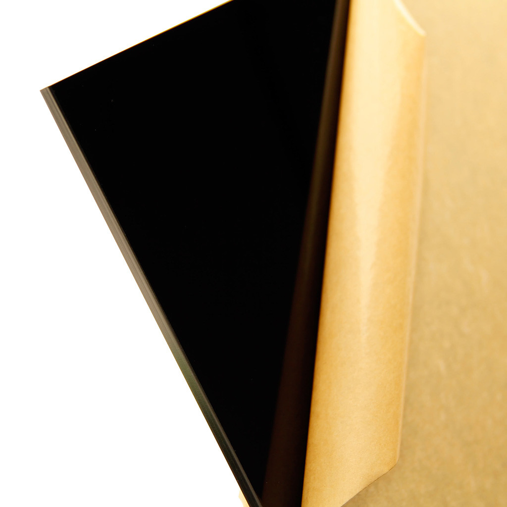1/16″ (1mm) Solid Black 12″x12″ Cast Acrylic Plexiglass Sheet Opaque Glossy AZM