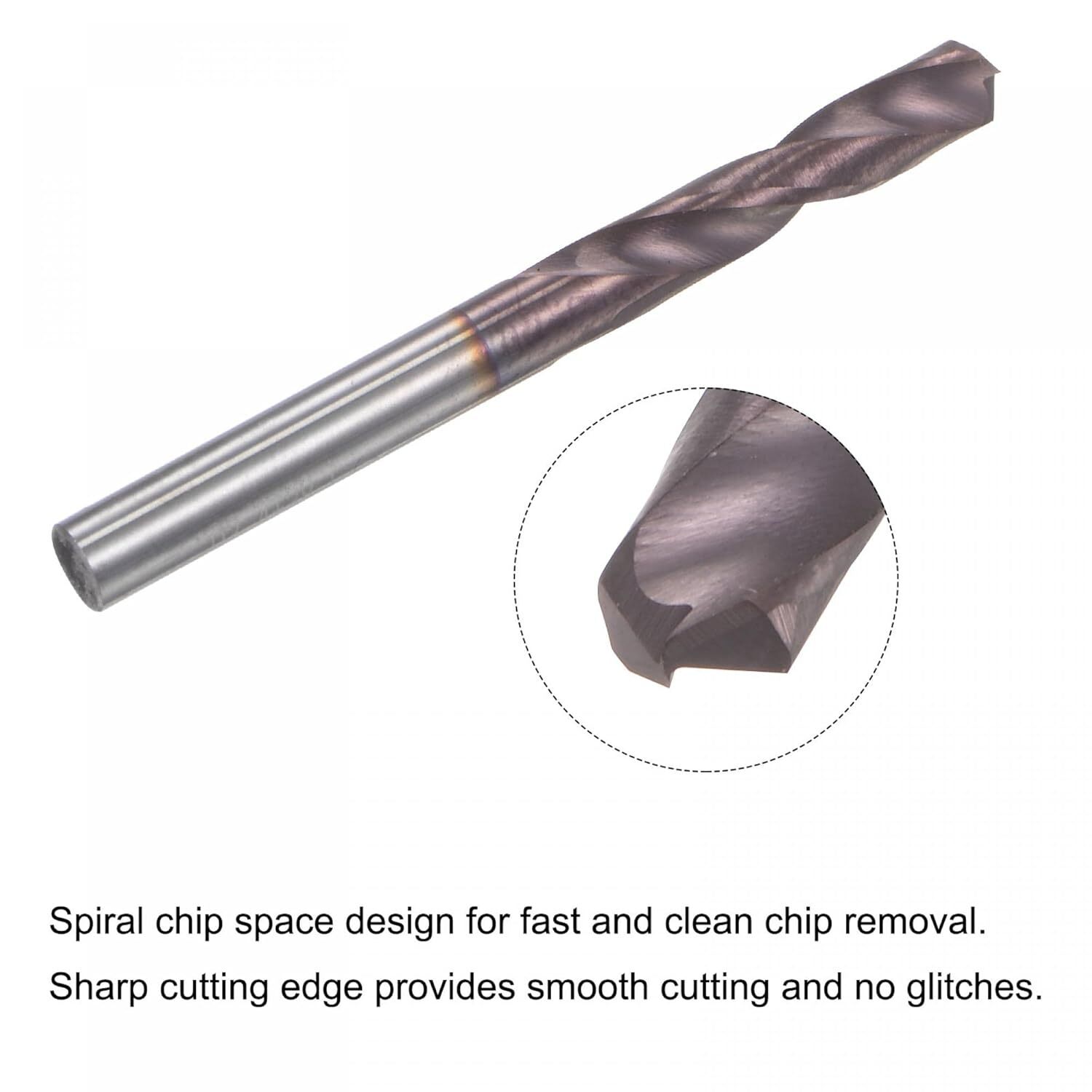 HRC65 TiCN Coated Solid Carbide Drill Bit – 2-Flute CNC Tungsten 1.0mm-4.0mm