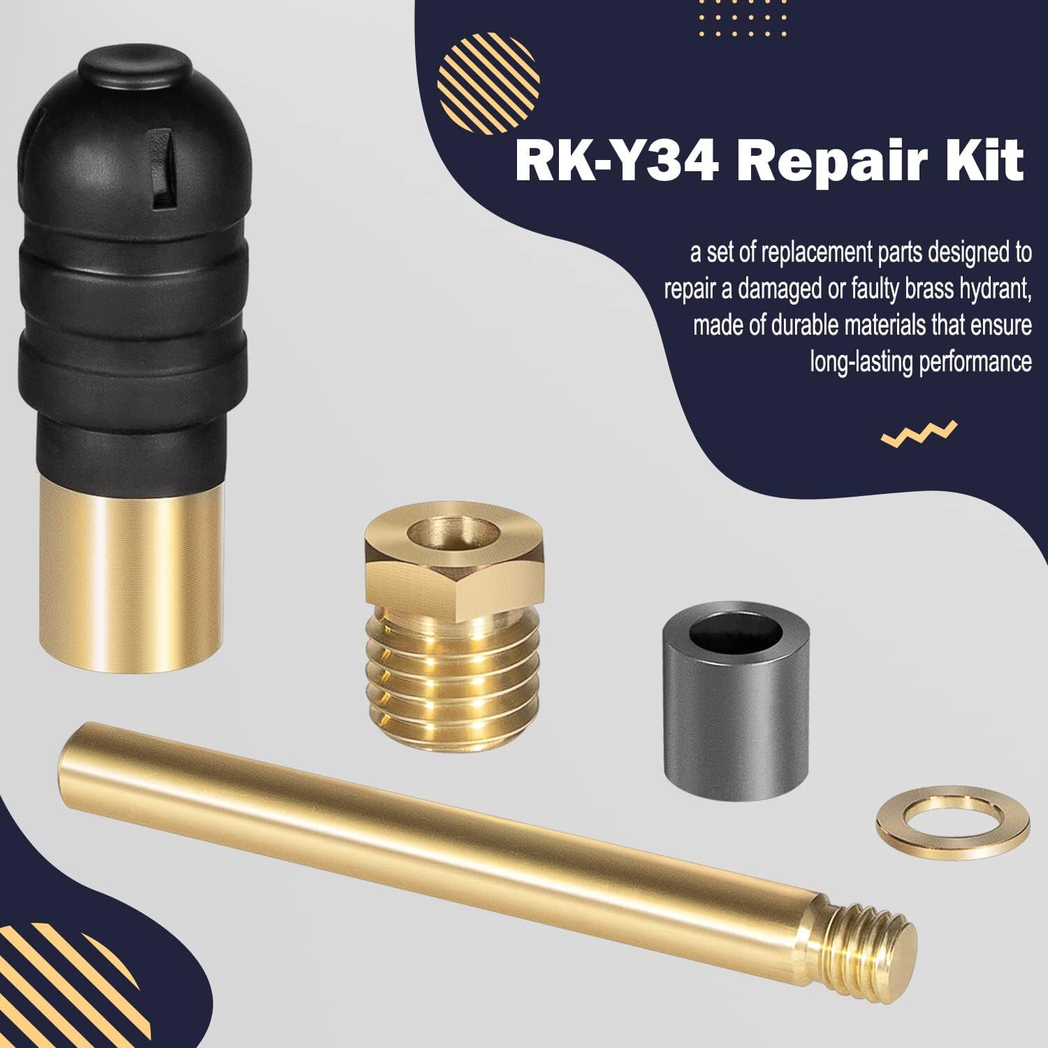 RK-Y34 Hydrant Repair Kit for Woodford Iowa Y34 Y34LL-8 Y34-1 Y34-3 Y34-6-HN
