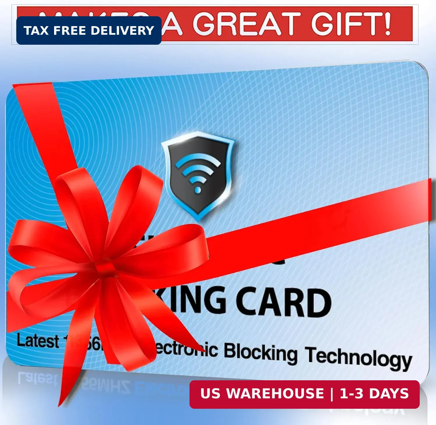 5 Pack RFID Blocking Card for Credit Debit ID Card, Sky Blue | Slim A