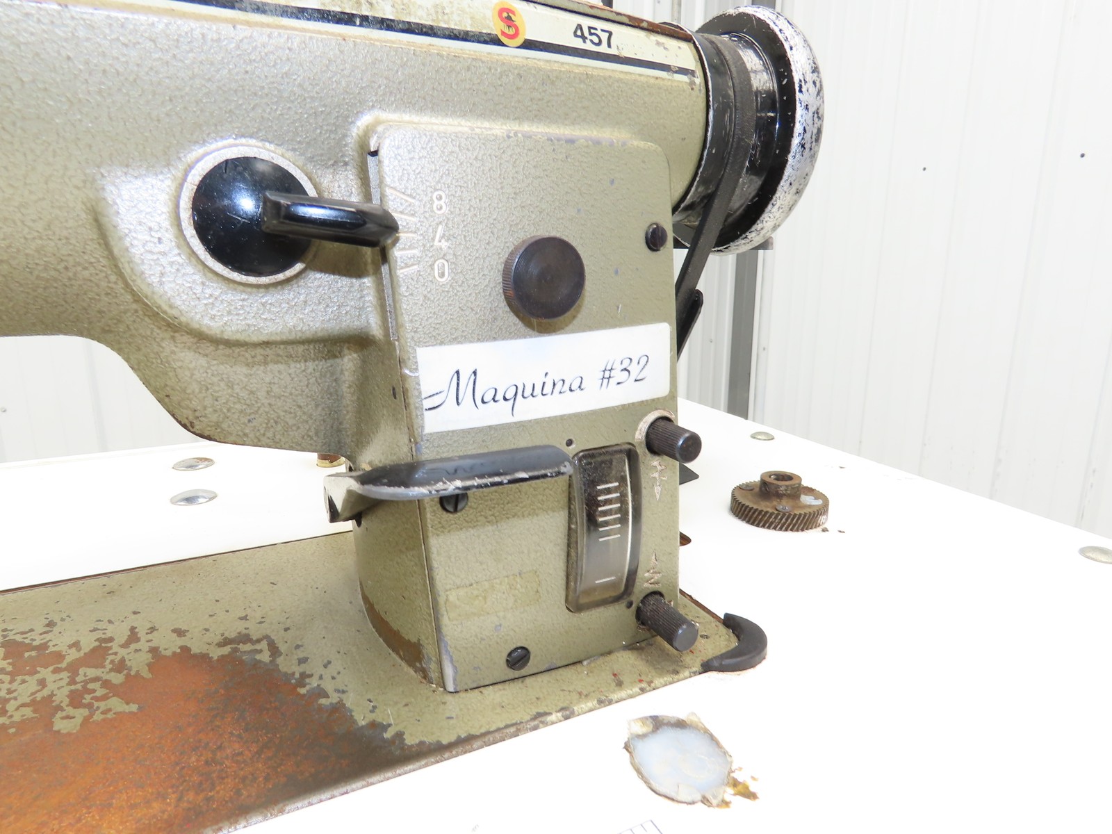 Singer 457 Industrial Sewing 3-step Zig Zag Rotary Take-up Machine 220VAC 3Ph