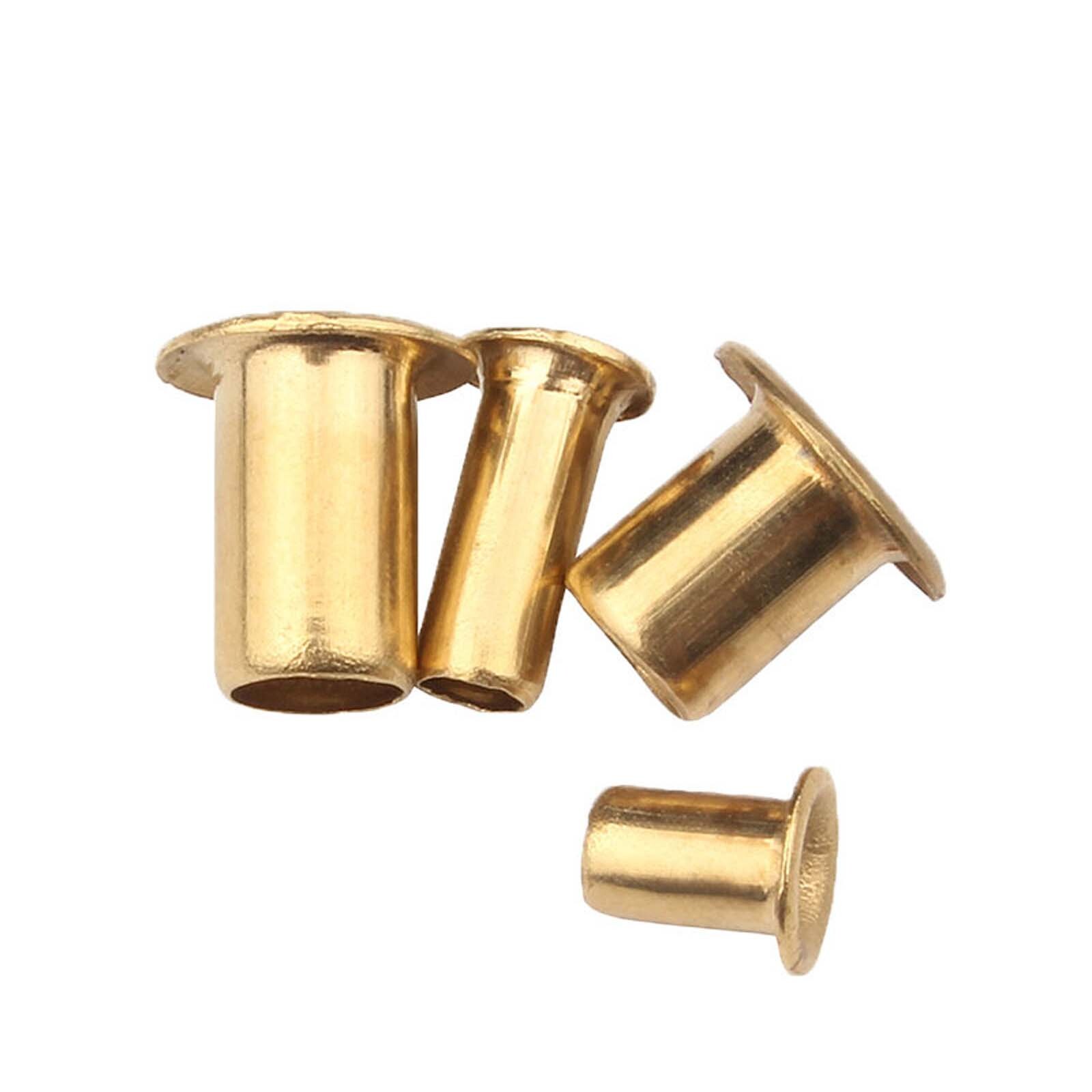 Brass Hollow Tubular Rivets Eyelet Leather Craft Grommet M0.9 to M6 DIY