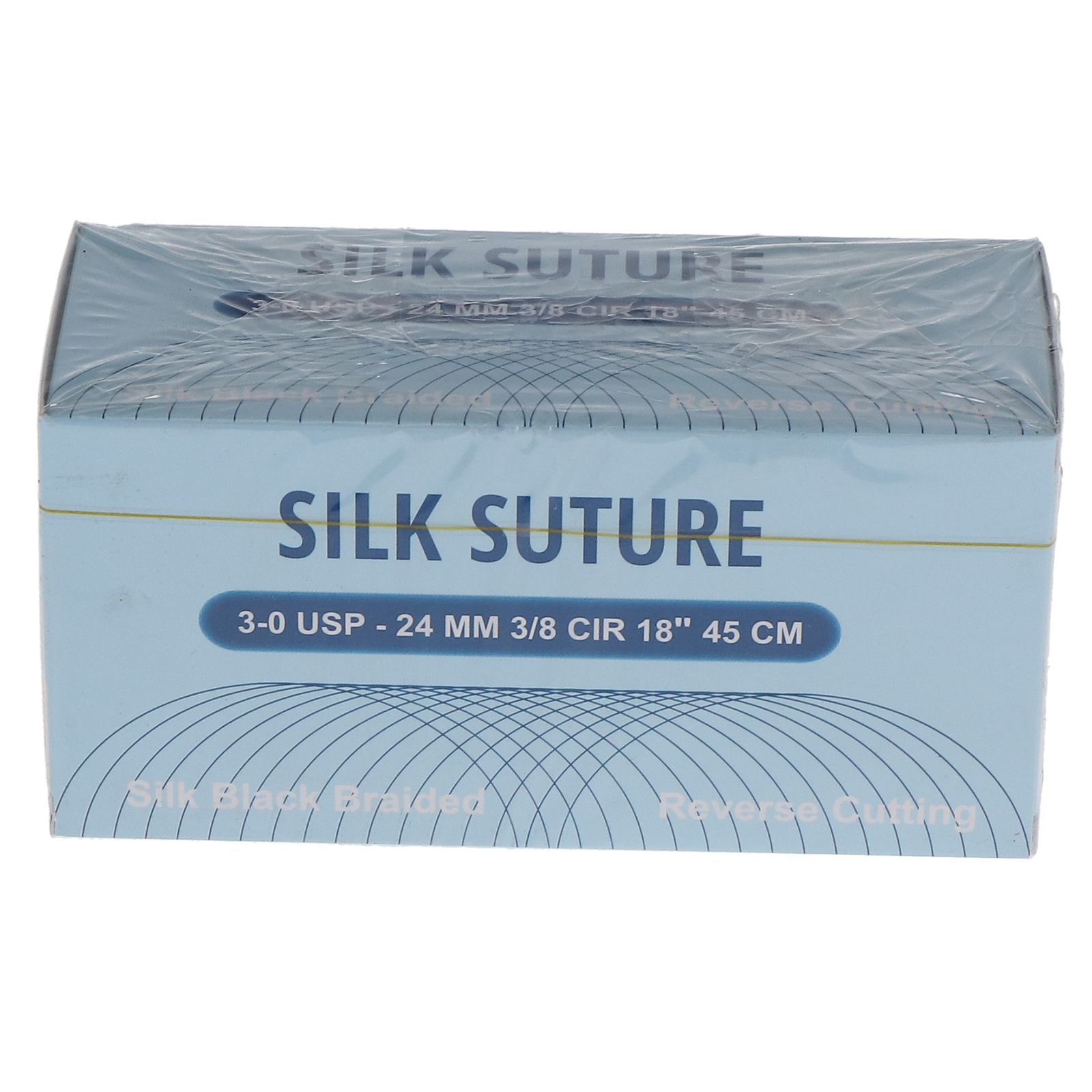 House Brand Dentistry 103143 Silk Suture 3-0 Reverse Cutting 24MM 3/8 45CM 12/Pk