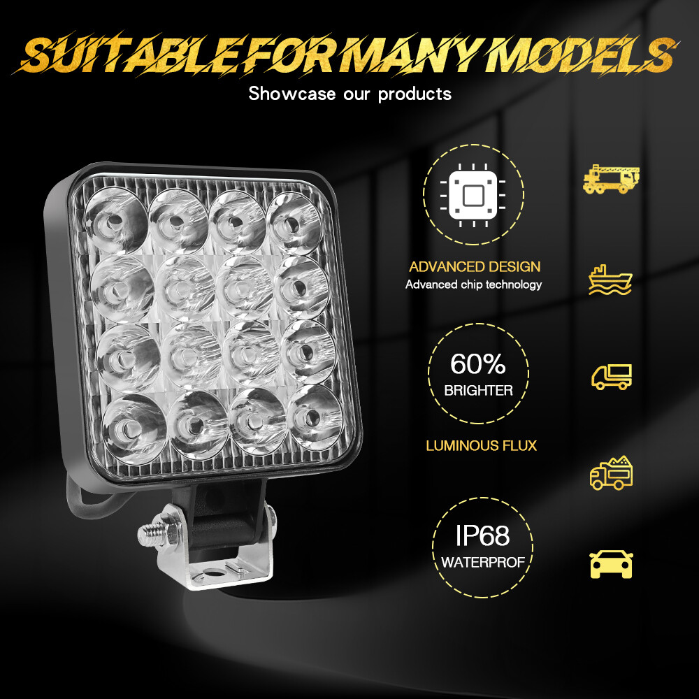 10PCS LED WORK Lights for Caterpillar Skid Steers Excavator Forklift Loader Car