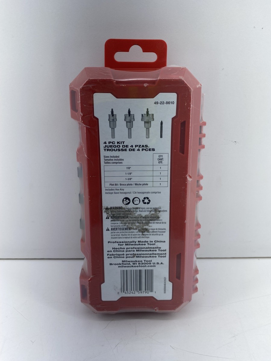Milwaukee One-Piece Carbide Hole Cutter Set 49-22-8610 *New* (WMP018812)