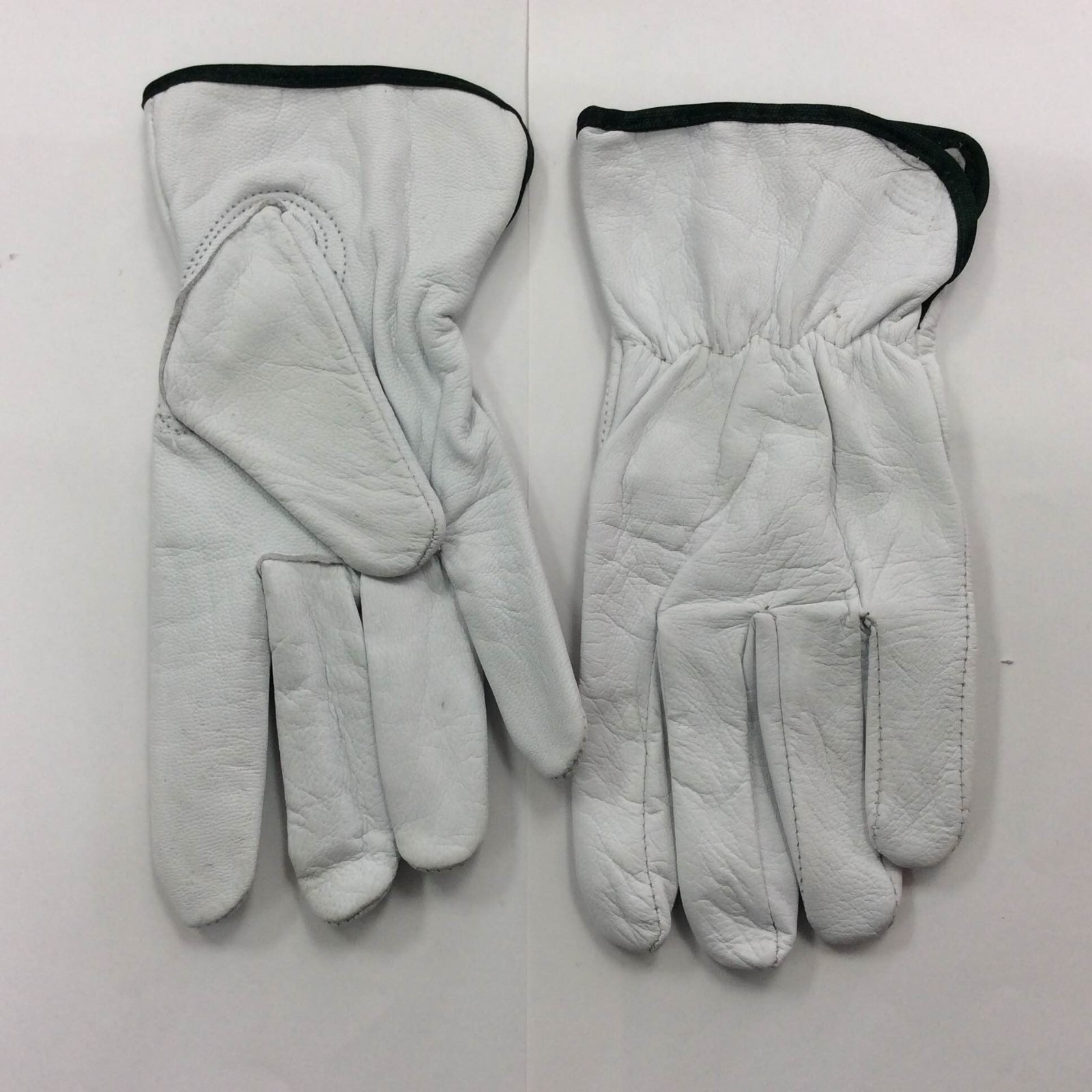 12 Pair Pack, Goat Skin Grain Leather Drivers, work safety gloves (PPE), Size L