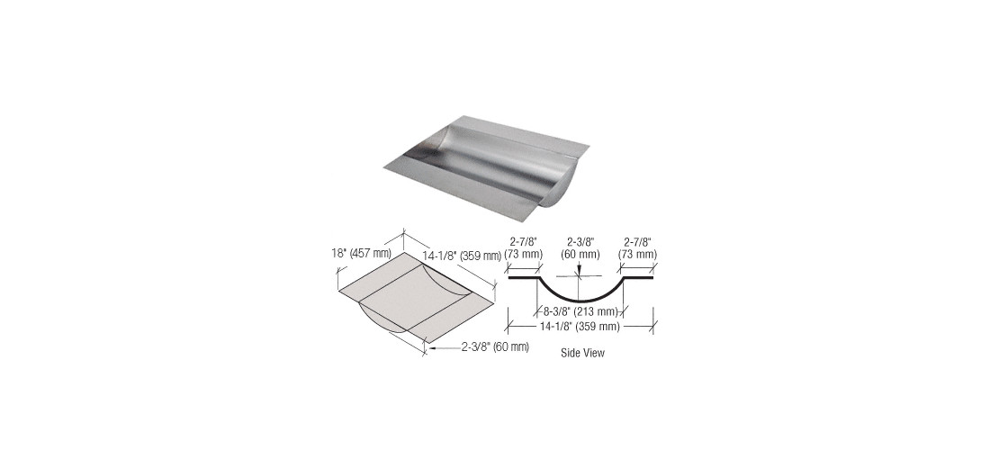 Brushed Stainless Deluxe 18″ Wide x 14-1/8″ Deep x 2-3/8″ High Brushed Stainl