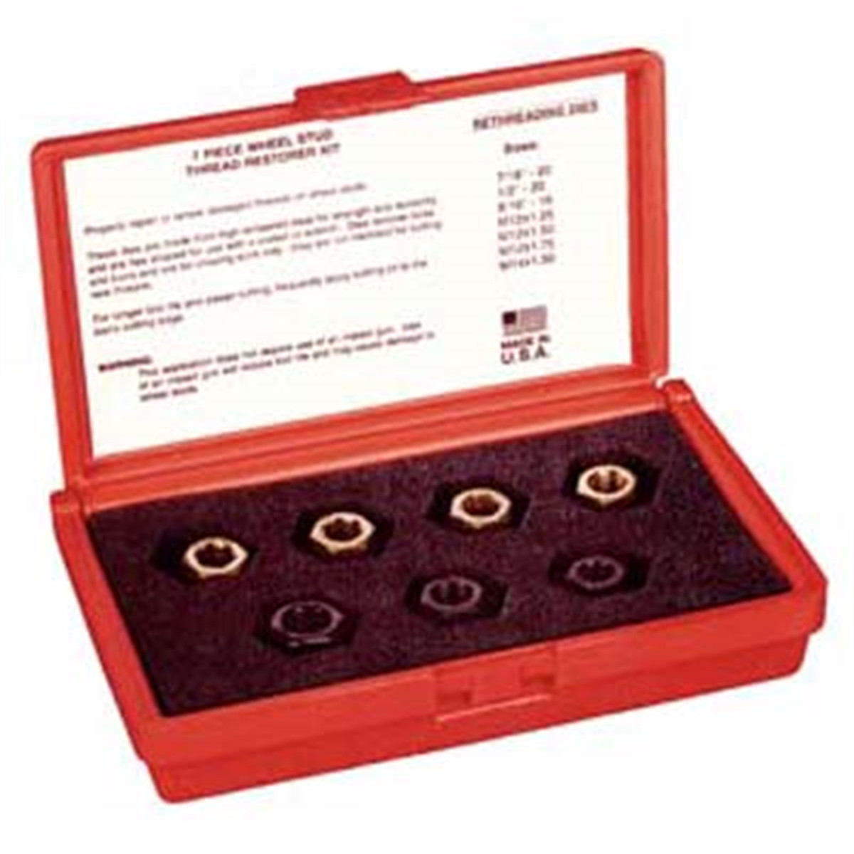 Lang Tools (Kastar) WHEEL STUD THREAD RESTORER KIT 7PC 2583