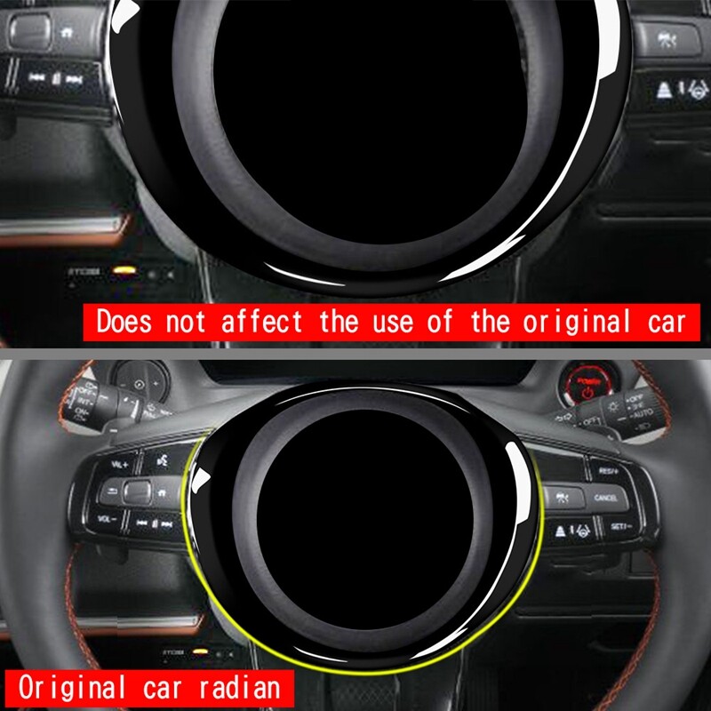 2 pieces for Vezel-V 2021 2022 interior car glossy black steering 5067-
