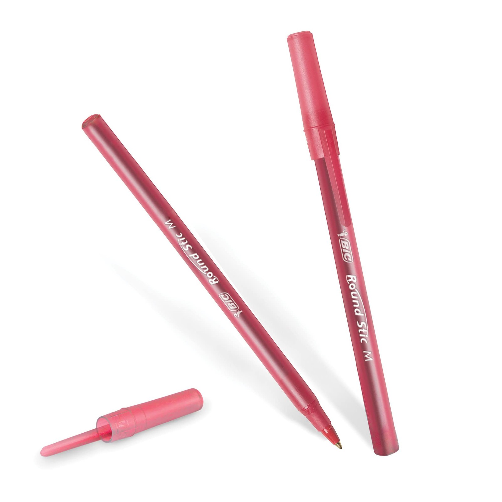 Bic Round Stic Xtra Life Red Ballpoint Pens 1.0Mm Bulk 10 Count Pack