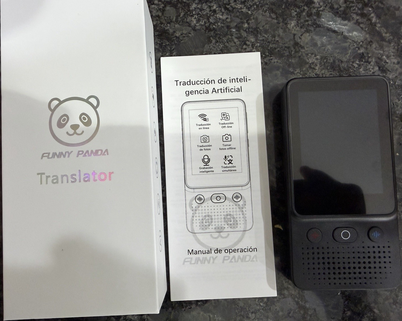 FUNNY PANDA Handheld WiFi Translator Device, English/Spanish, Battery Powered