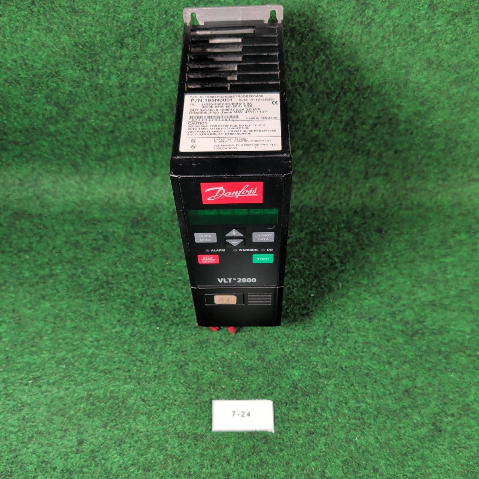DANFOSS 195N0001 240V 5.9A (AS PICTURED) NSNP Used