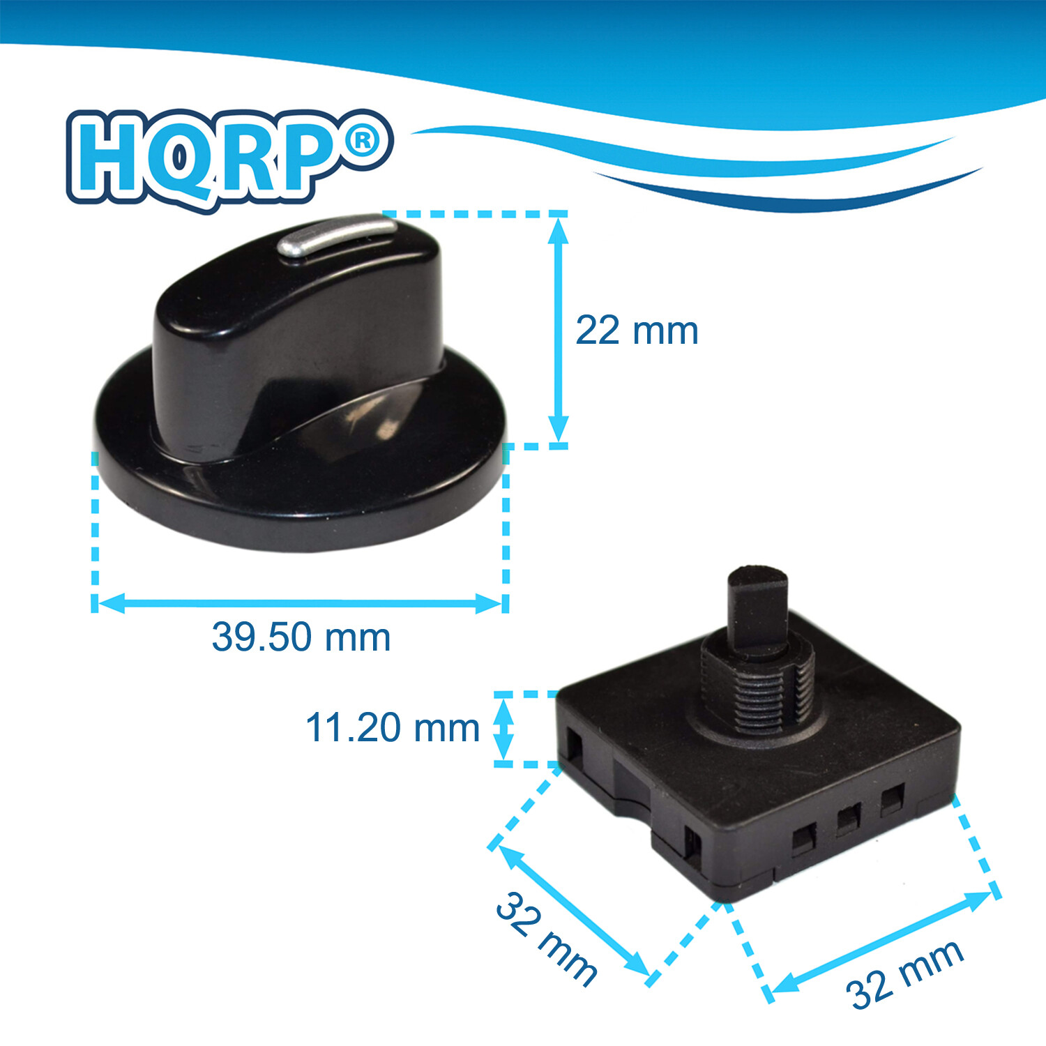 HQRP 4-Position 3-Speed Fan Selector Rotary Switch with Knob 10AMP 120V-250V