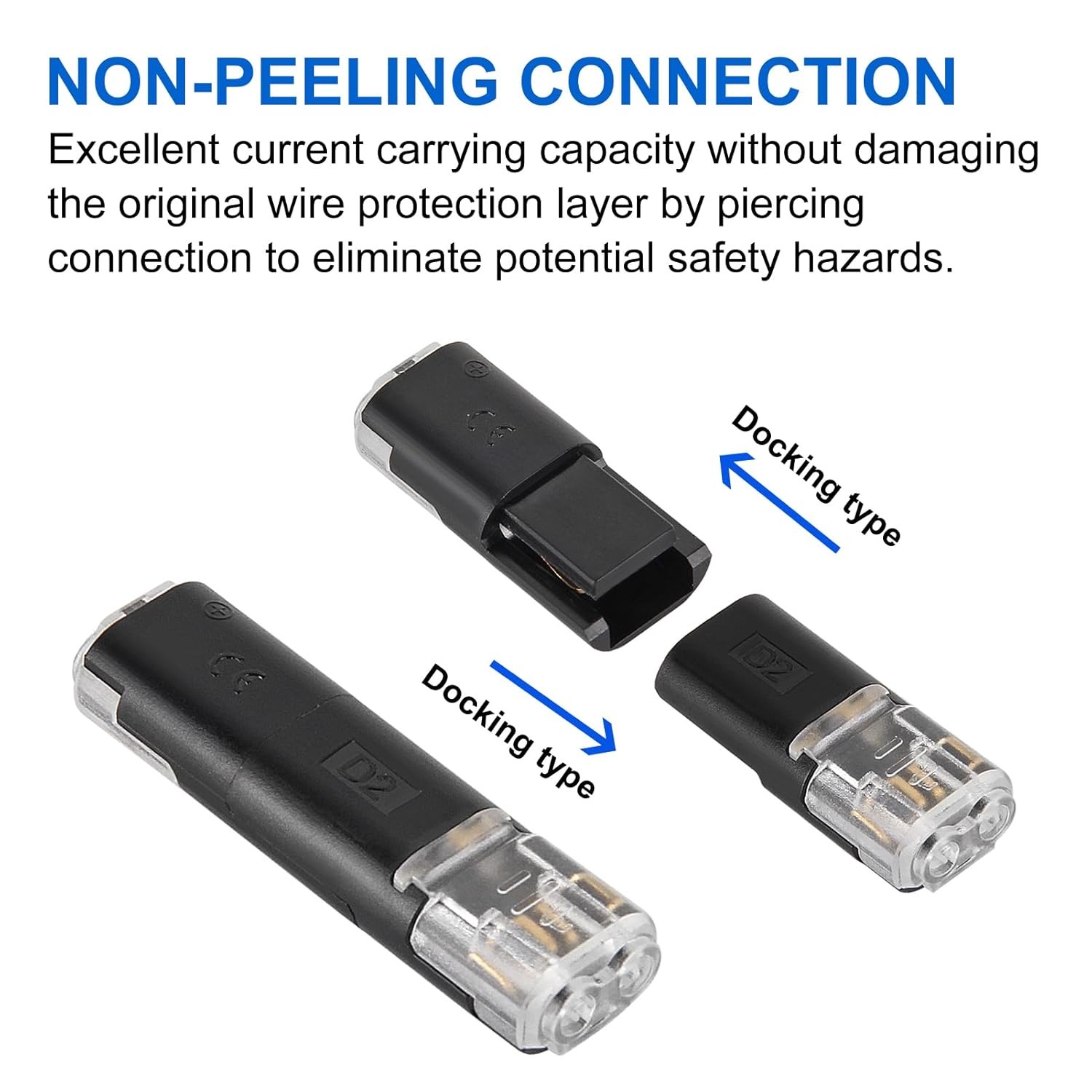 Double-Wire Plug-in Connector with Locking Buckle, Led Light Strip Connectors