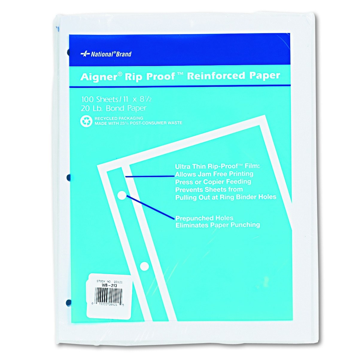 Heavyweight bond for added strength.Pre-punched holes for us…