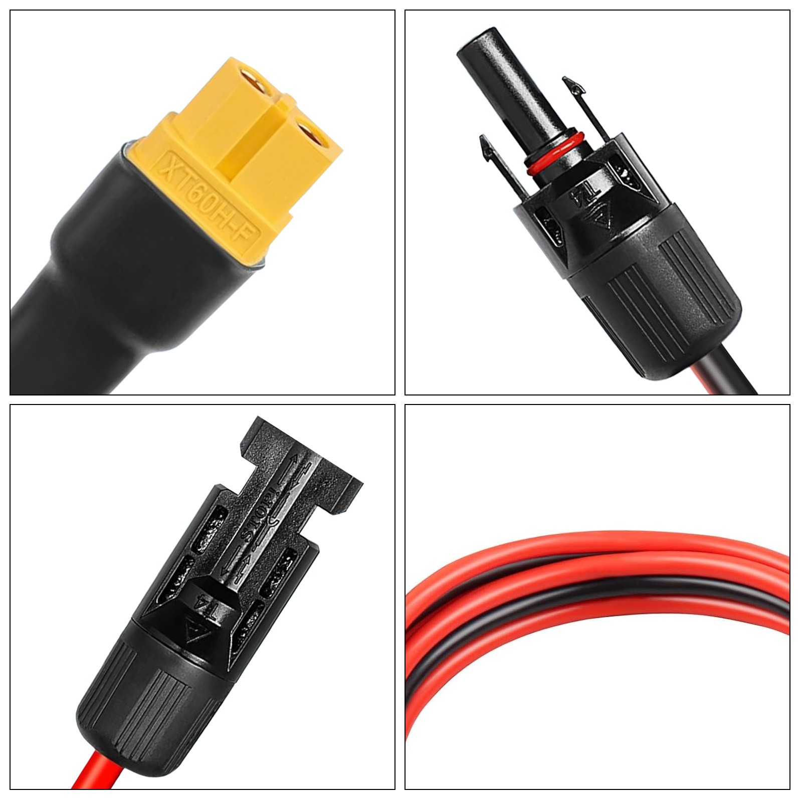 10 AWG XT60 Female Male Connector Adapter to Solar Extension Cable Battery Cable