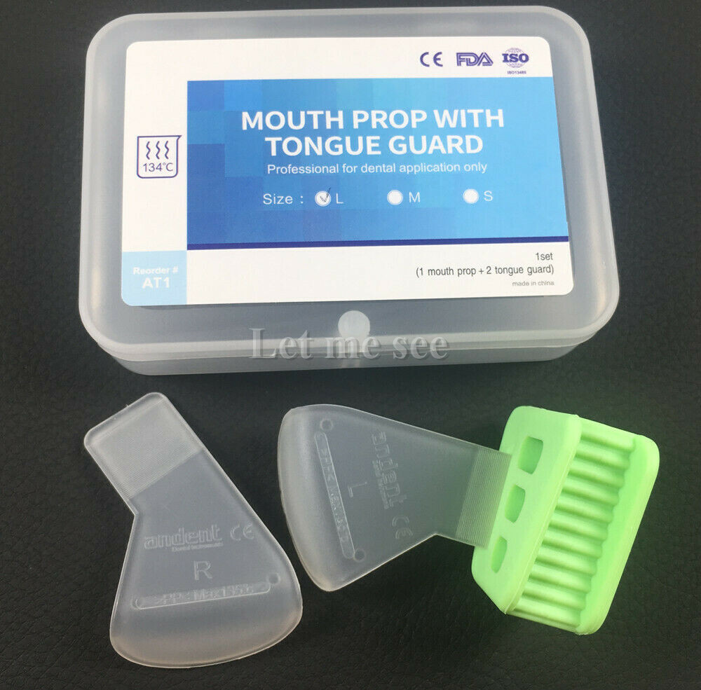 Dental Silicone Mouth Prop Bite Blocks Opener Retractor Tongue Guard Bite Block