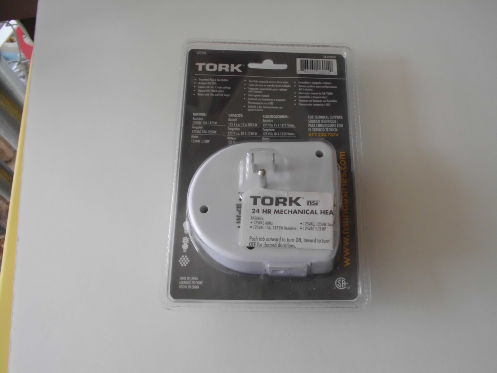 TORK INDOOR TIMER EASY-SET-LIGHTING HEAVY DUTY 15AMP 2 PLUG INS NEW UNOPENED.