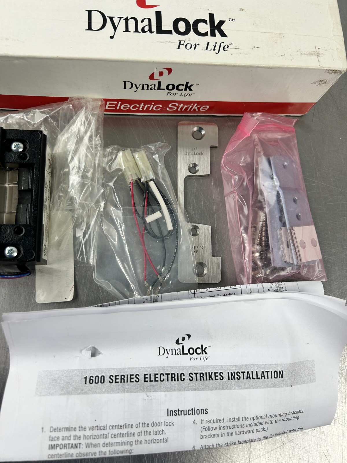 DynaLOCK 1604S x 32D Stainless Steel Electric Strike 12-24VAC New in Box