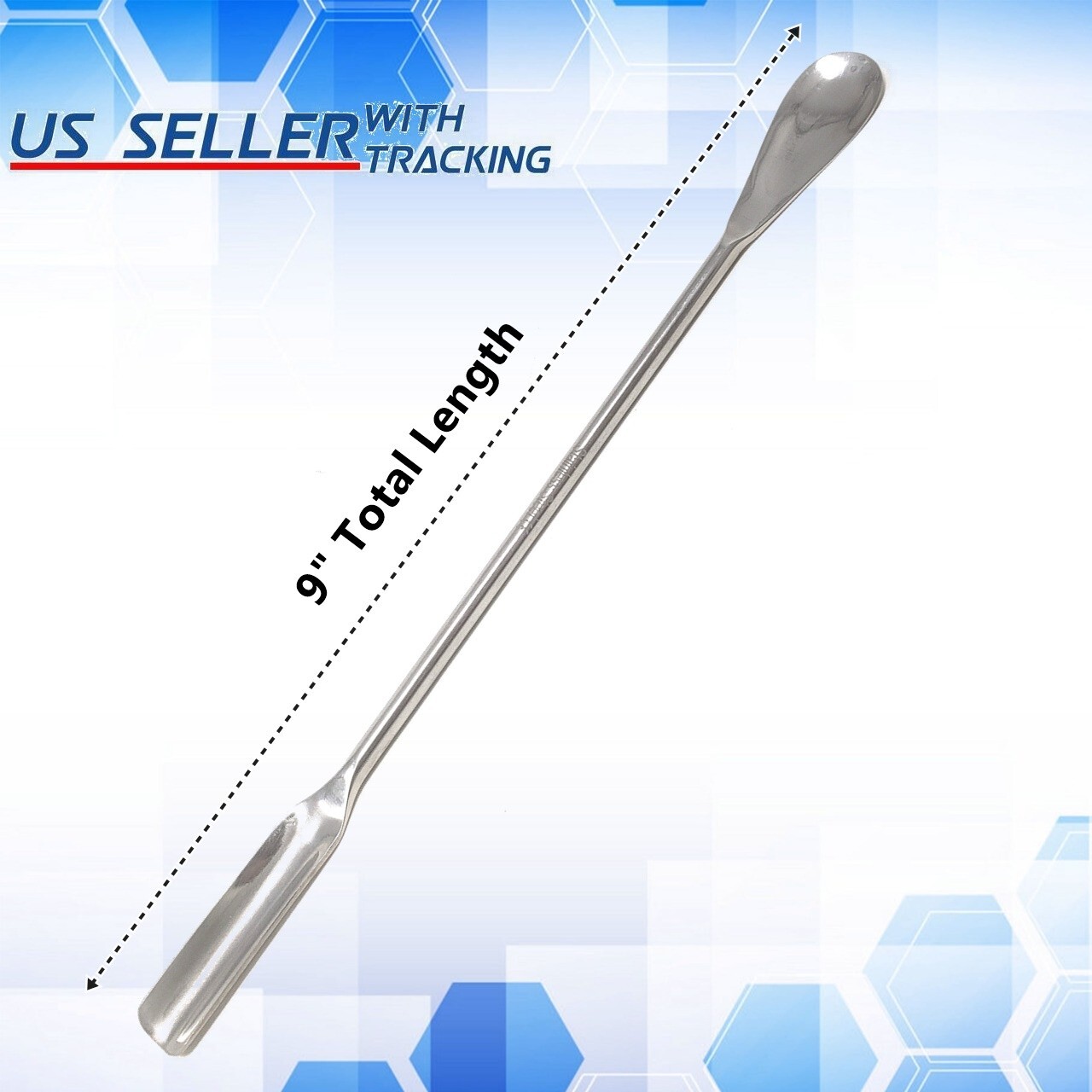 Stainless Steel Lab Spoon Spatula Dental Instruments 9″ Double Ended 6 Pc Set