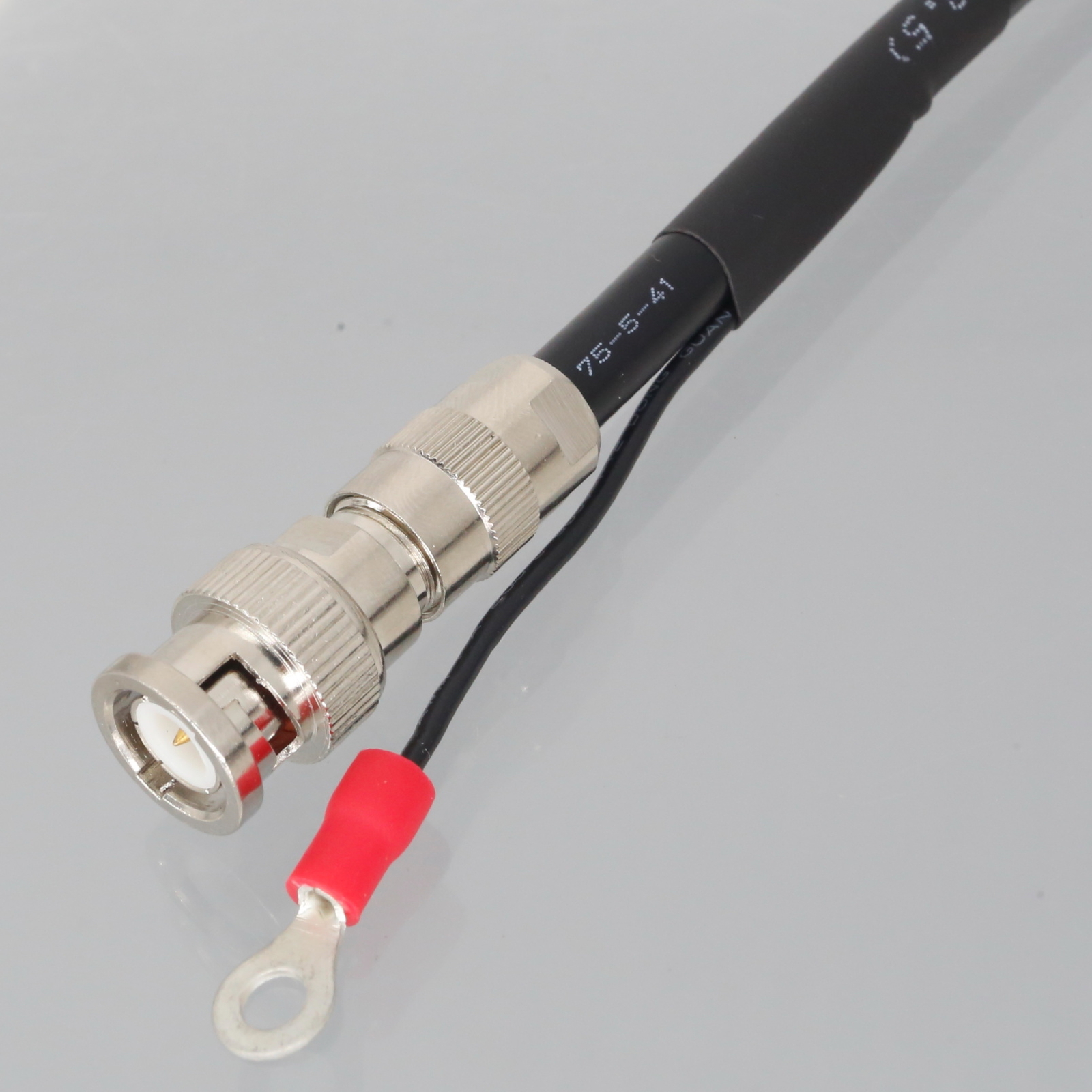 BNC to GND Clamp Bar Terminal Signal Cable Ultrasonic Detector Flow Transmitter