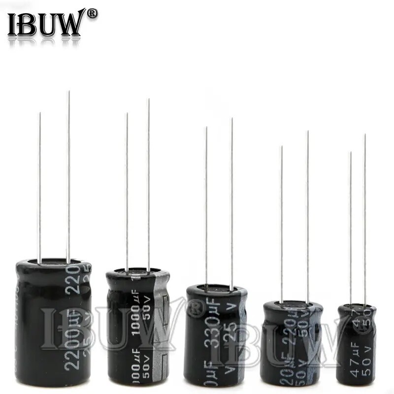 5pcs Electrolytic Capacitor 10 16 25 50V 0.1uF-1000uF #B4