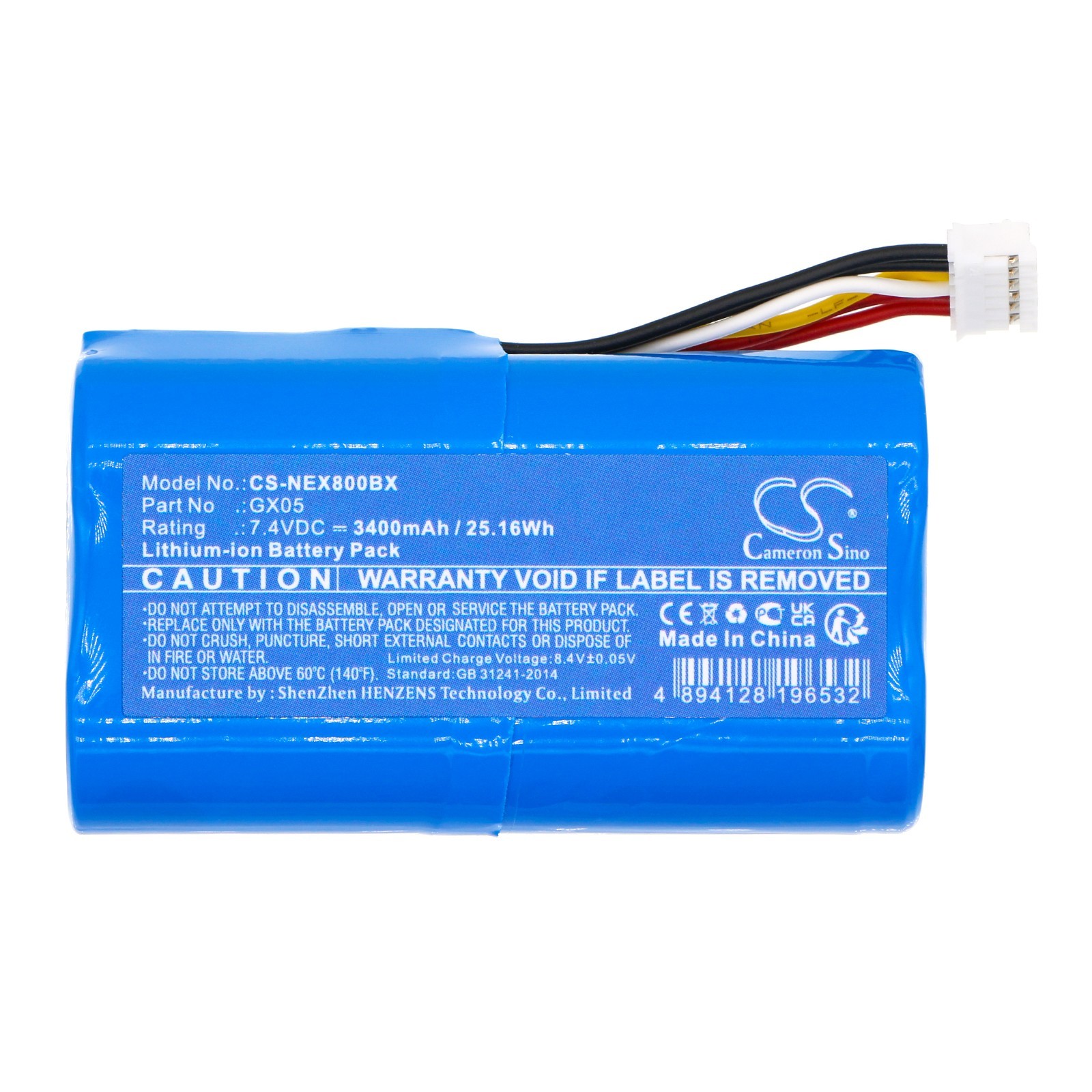 BATTERIE 3400mAh Type GX05 WHB02-2600 (6 Pin) For NEXGO N86, WizarPOS Wizar Q2